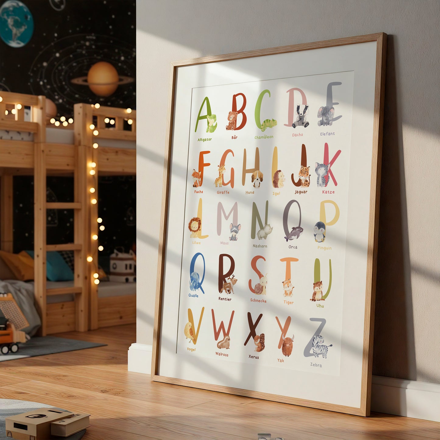 Poster ABC der Tiere Lernposter A4 & A3