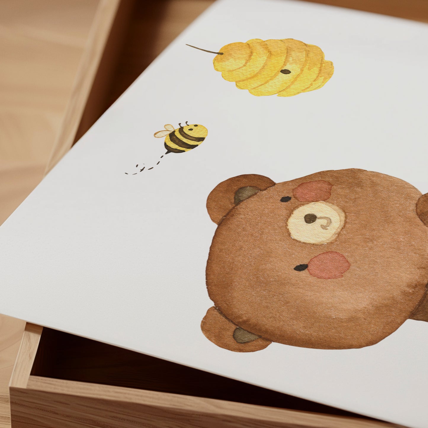 Poster Bär und Bienen A4 & A3