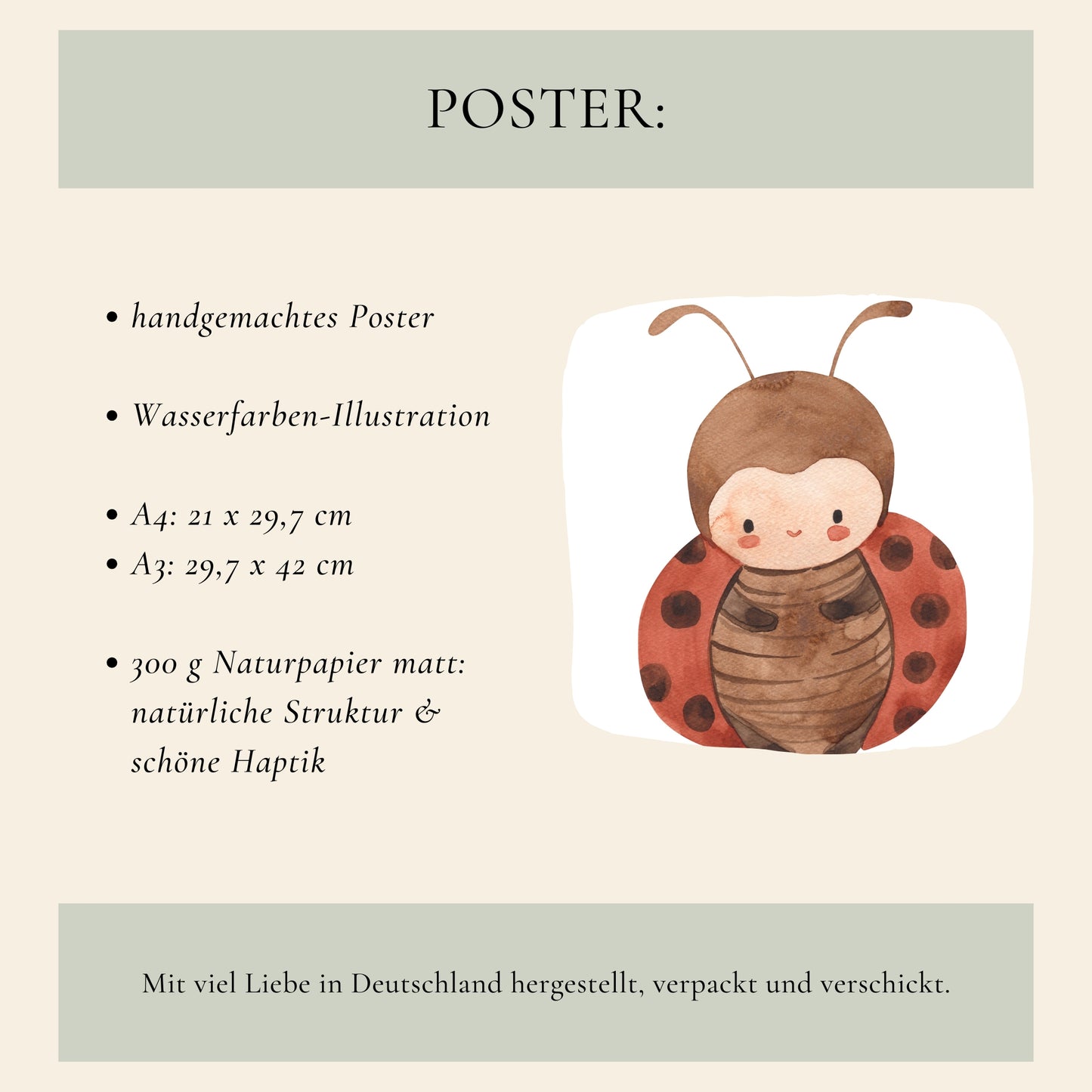 Poster Marienkäfer A3 & A4