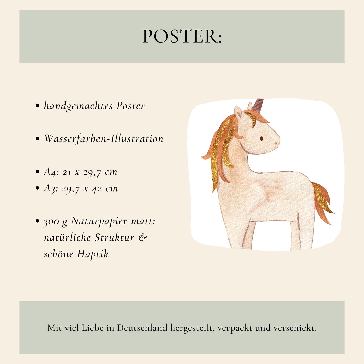 Poster Einhorn A4 & A3
