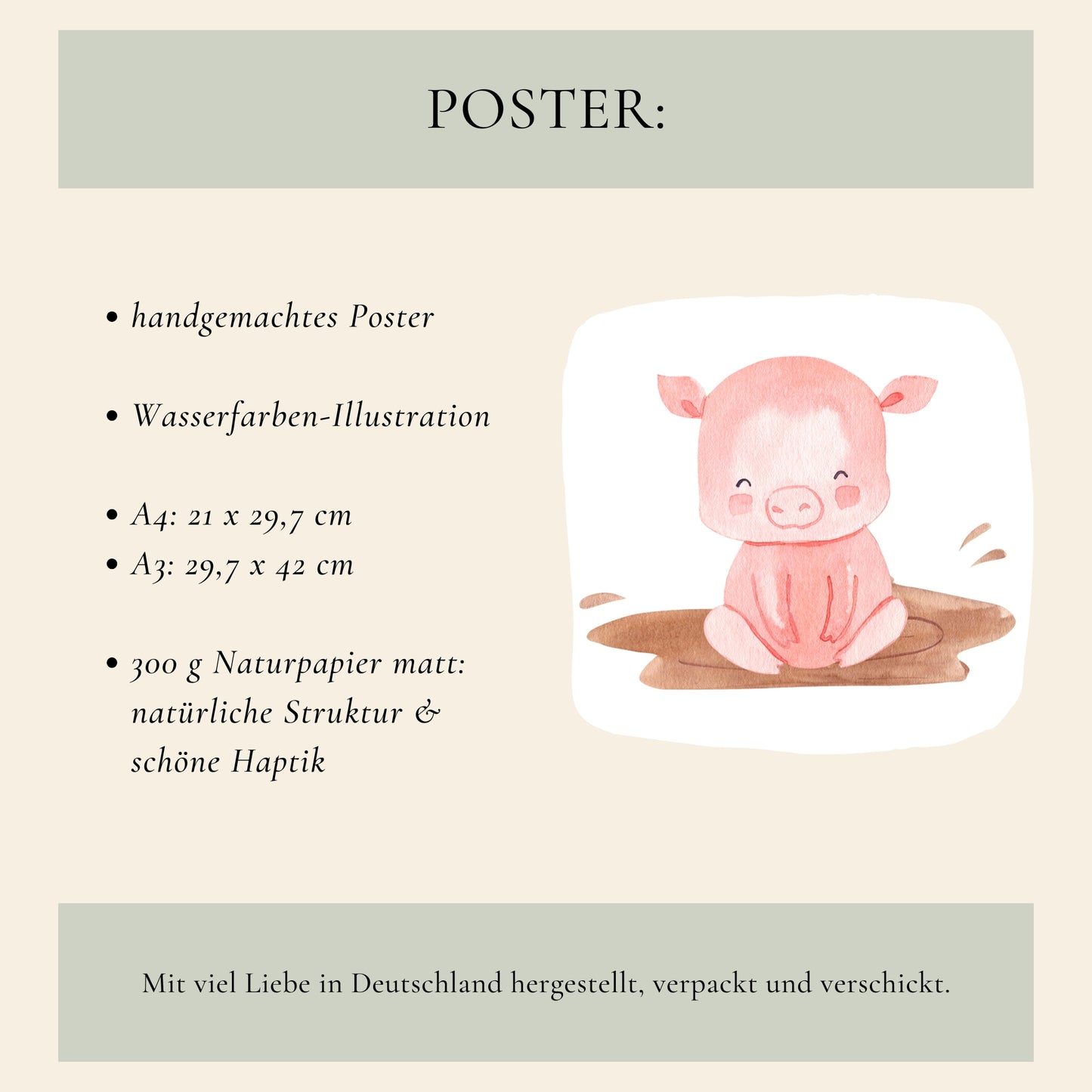 Poster Schwein A4 & A3