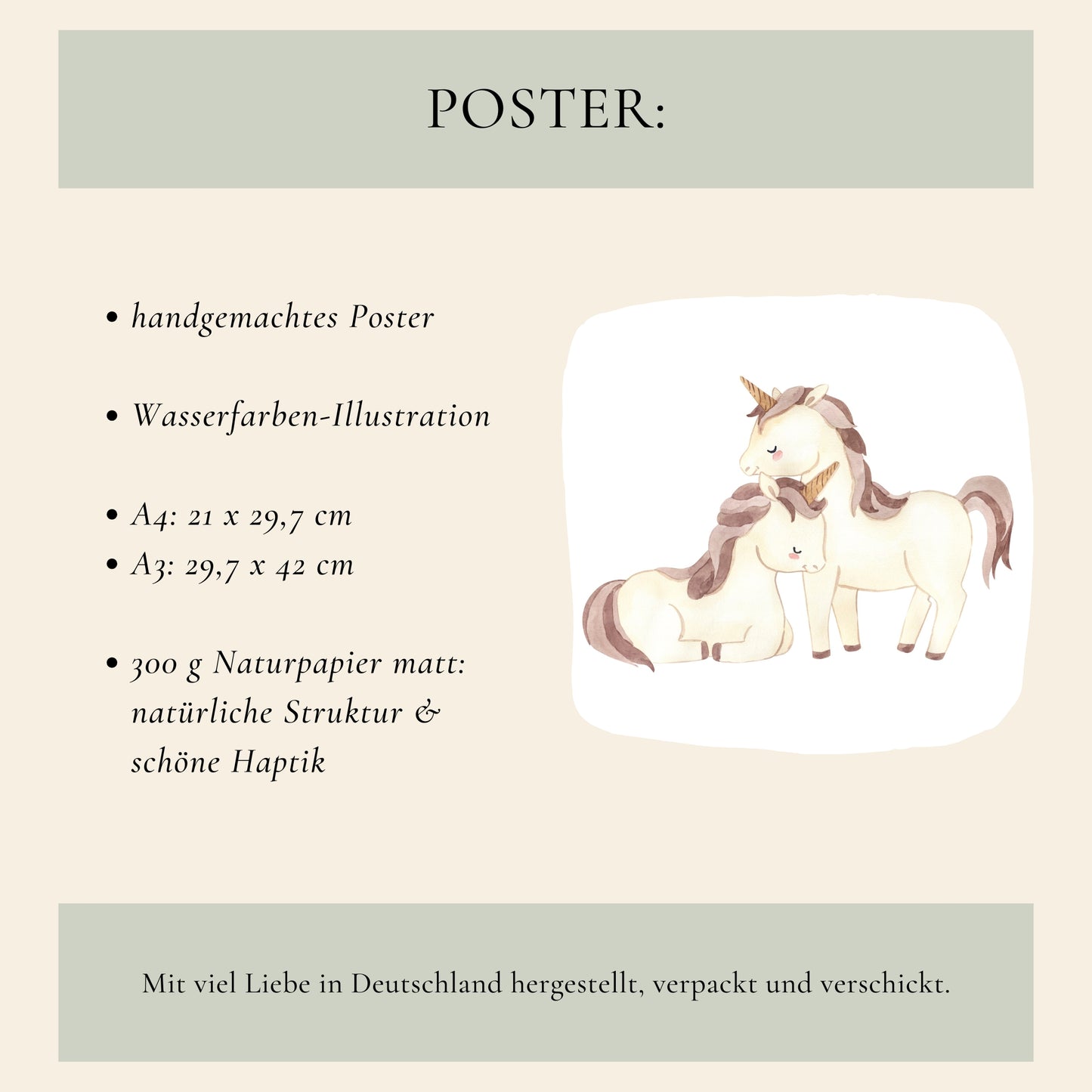 Poster Einhörner A4 & A3