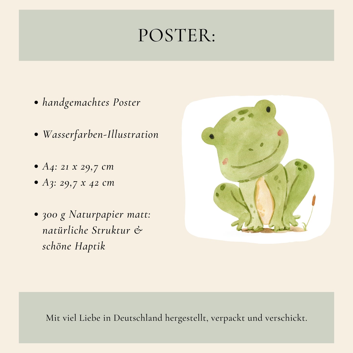 Poster Frosch A4 & A3