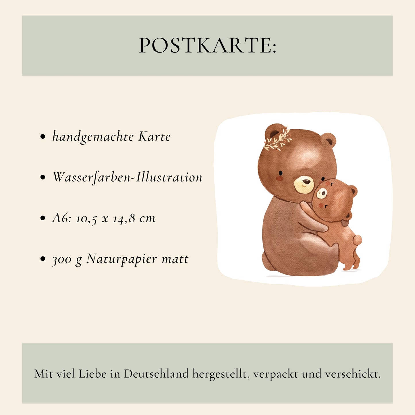 Karte Mama Bär & Baby A6