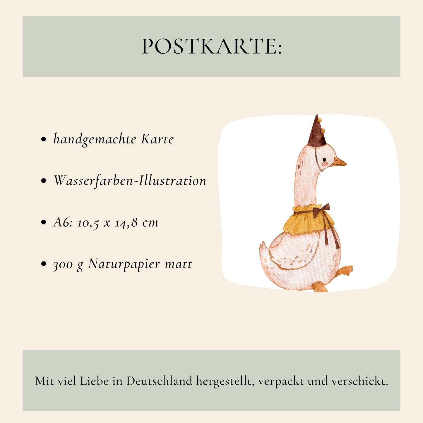 Karte Gans Herzlichen Glückwunsch A6