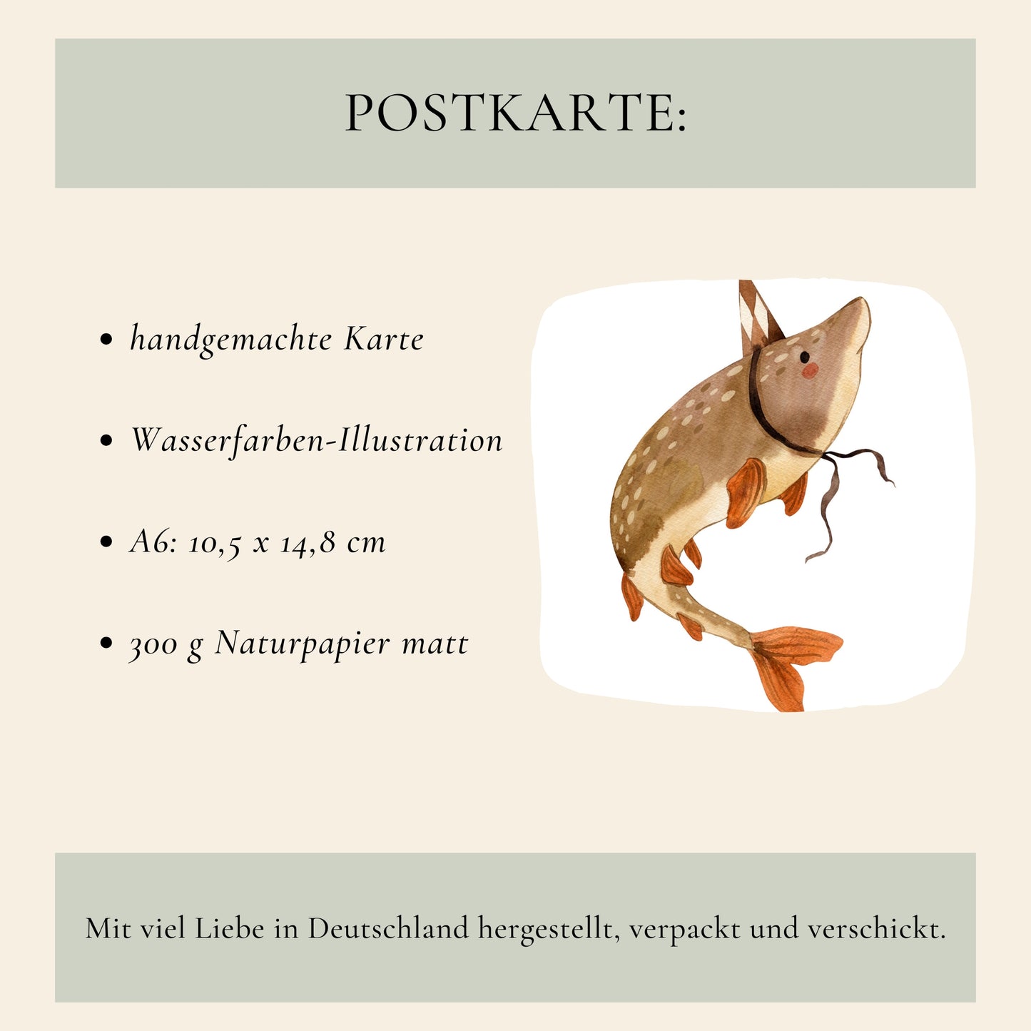 Karte Fisch Herzlichen Glückwunsch A6