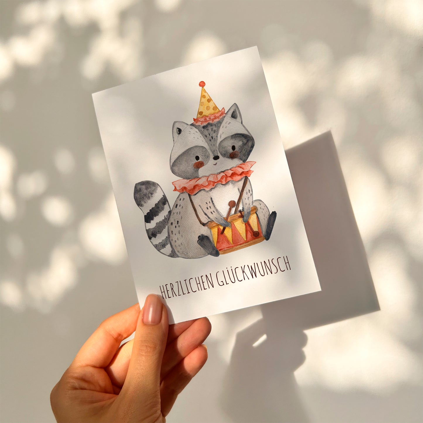 Karte Waschbär Herzlichen Glückwunsch A6