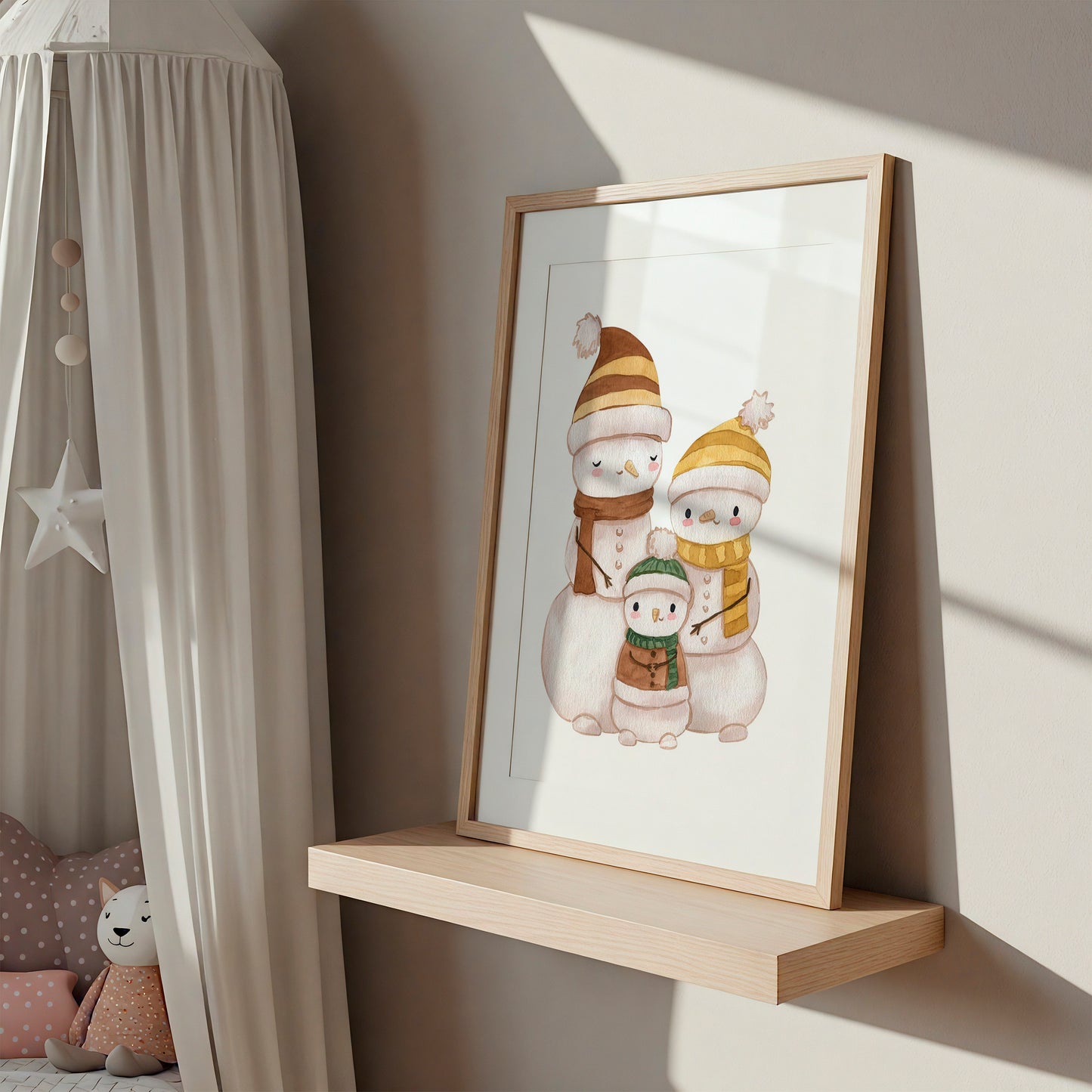 Weihnachtsposter Familie Schneemann A3, A4 & A5