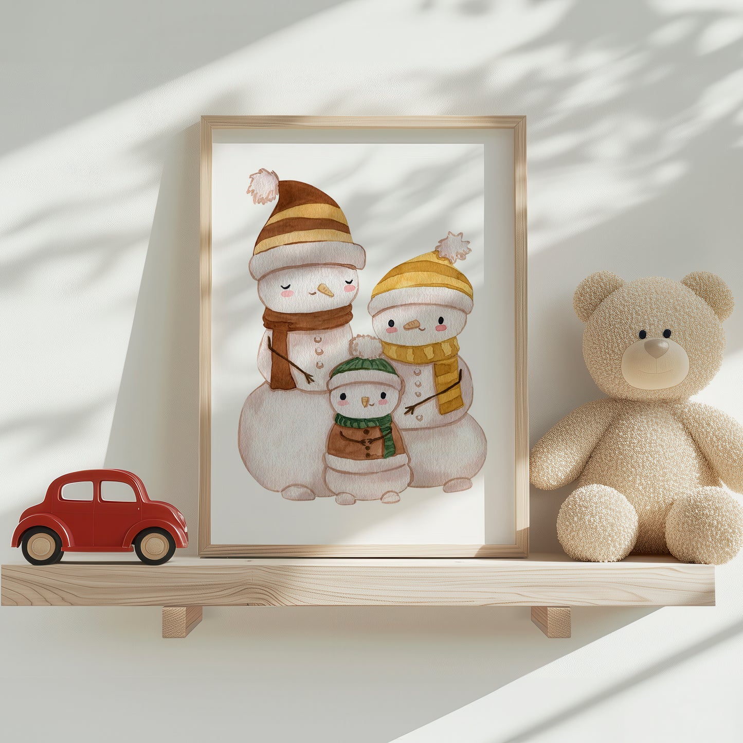 Weihnachtsposter Familie Schneemann A3, A4 & A5