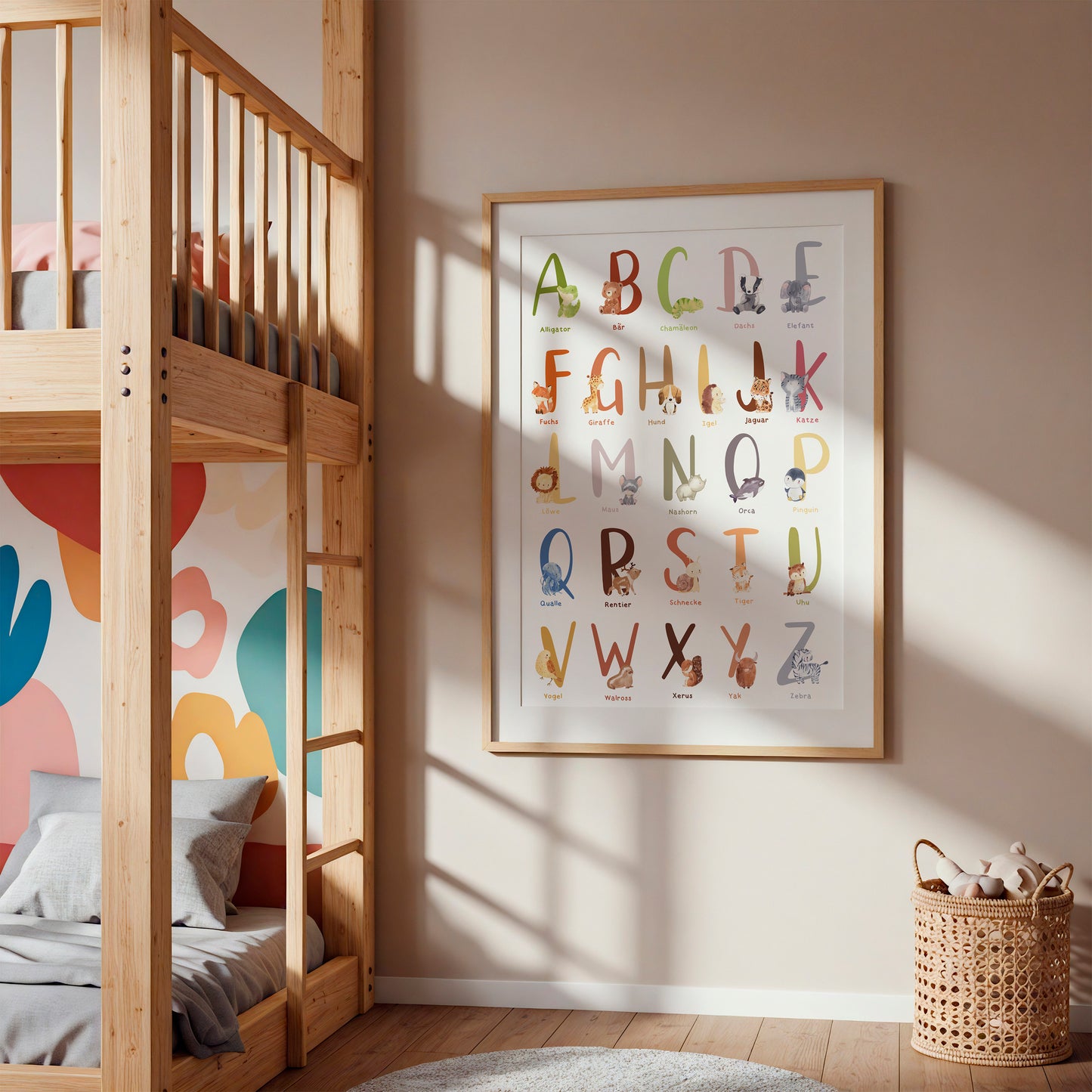 Poster ABC der Tiere Lernposter A4 & A3