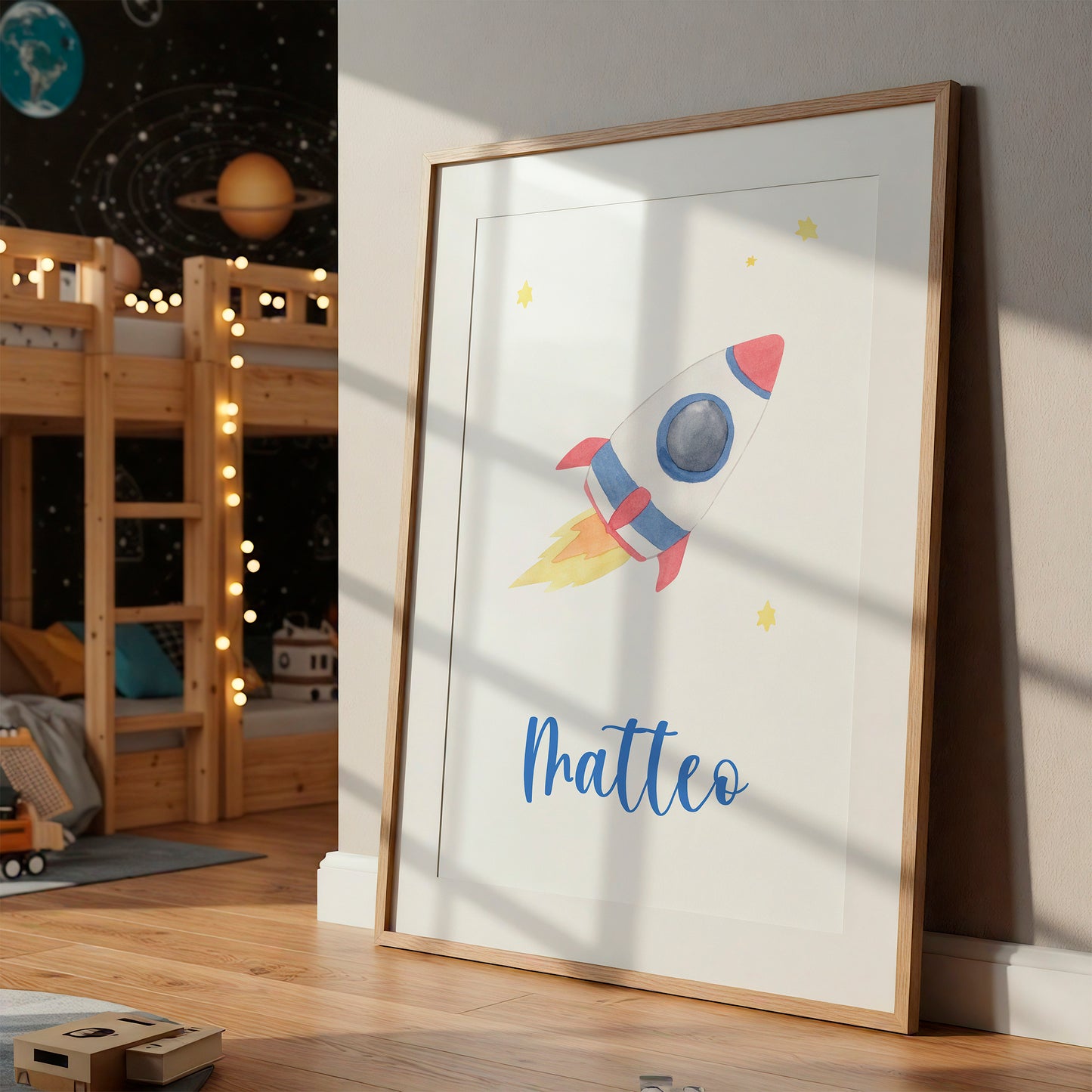 Namensposter personalisiert 3er Set: Astronauten A4 & A3