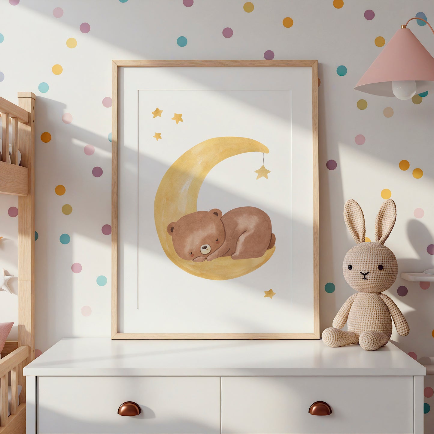 Poster Bär auf dem Mond A4 & A3