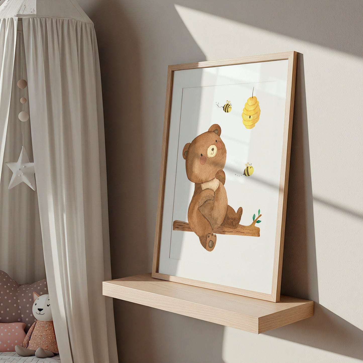 Poster Bär und Bienen A4 & A3