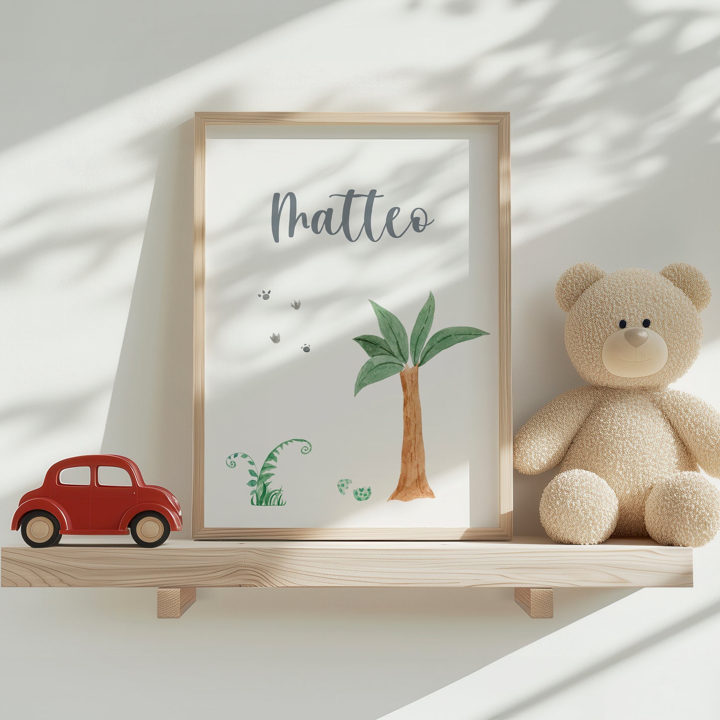 Namensposter personalisiert 3er Set: Dinosaurier A4 & A3