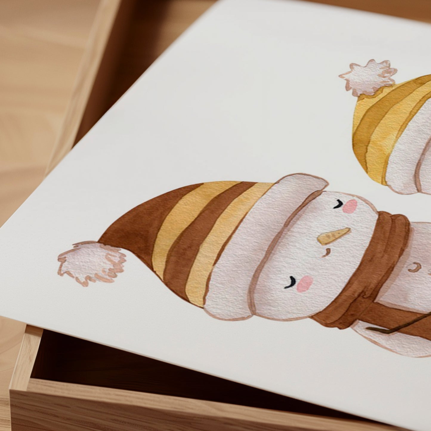 Weihnachtsposter Familie Schneemann A3, A4 & A5