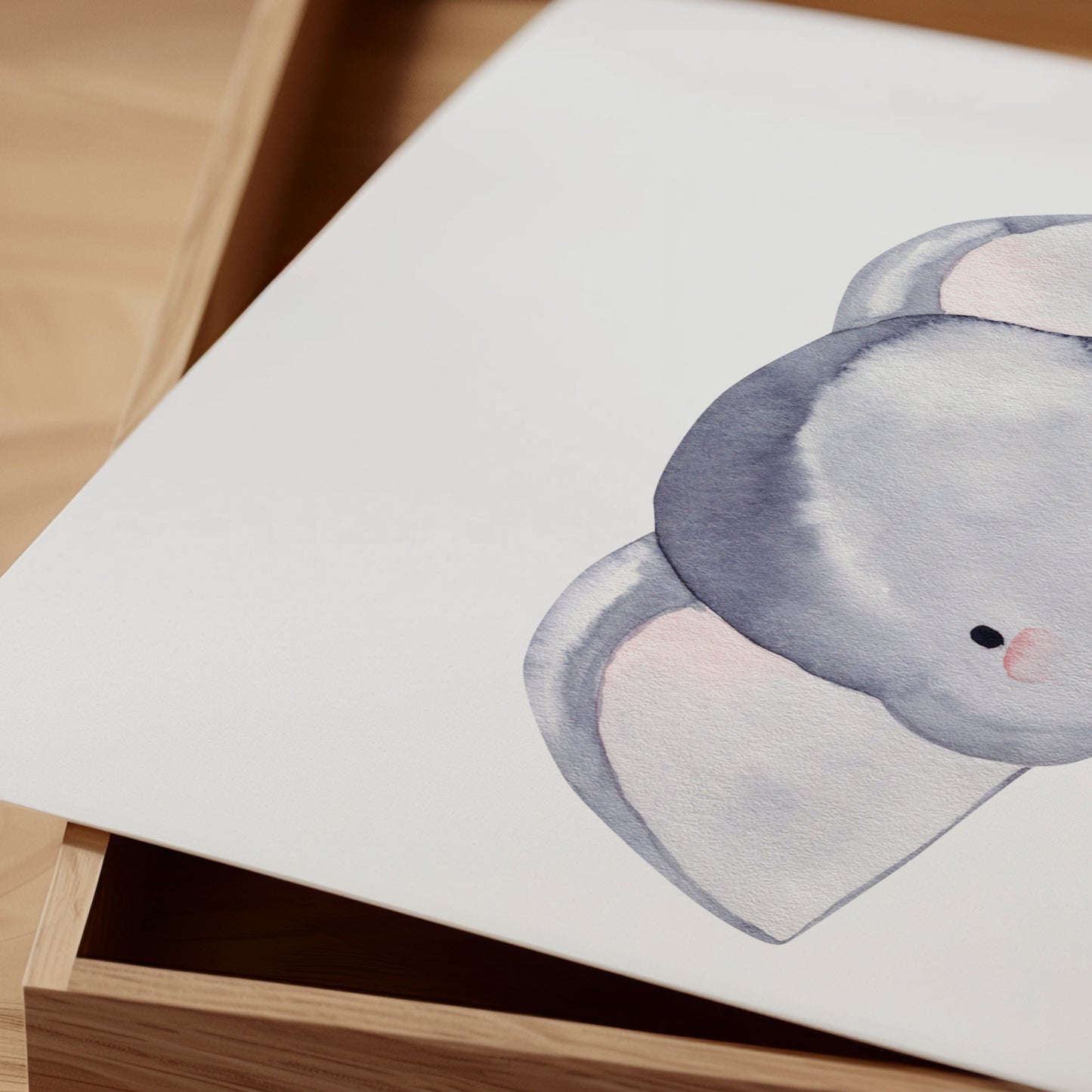 Poster Mama Elefant und Baby A4 & A3