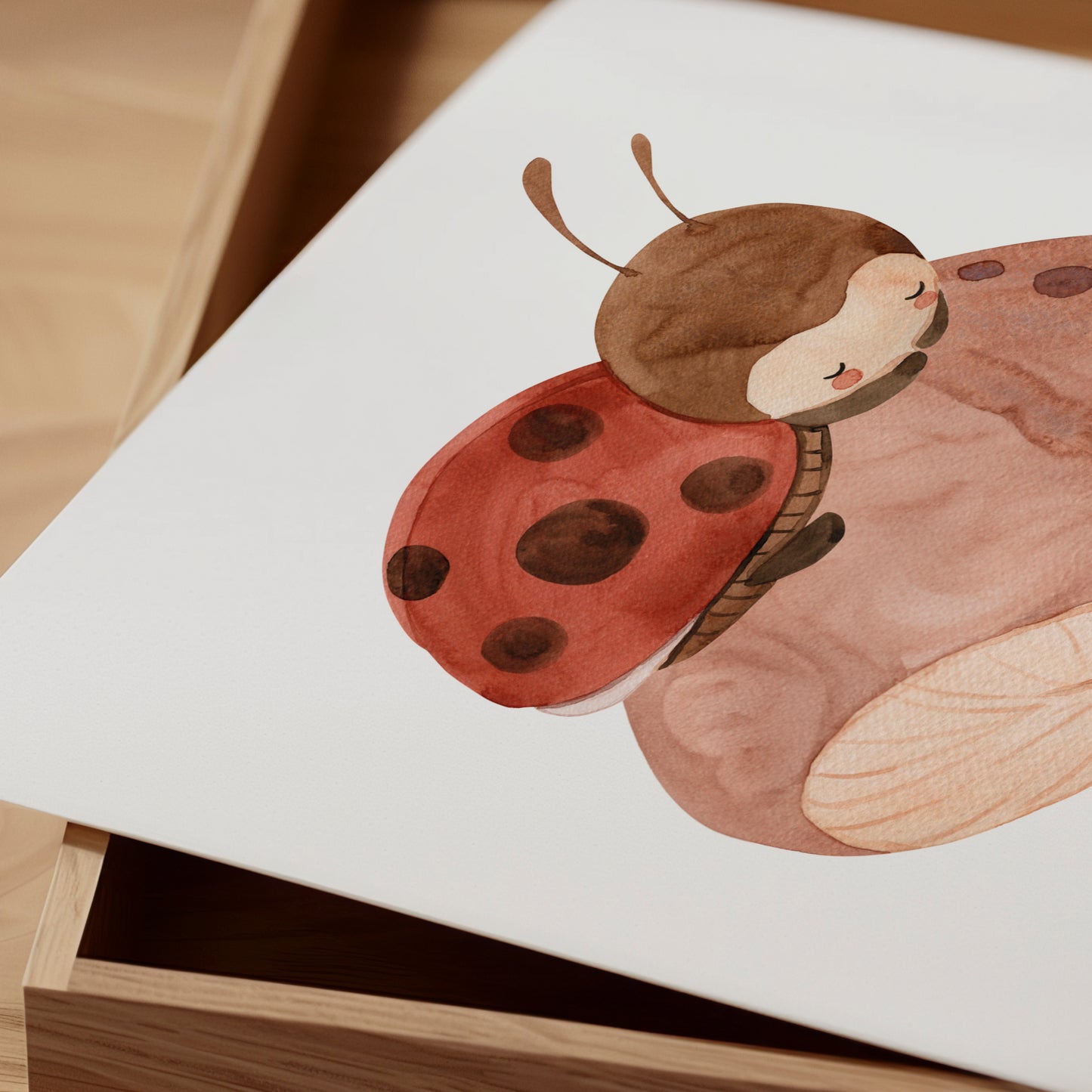 Poster Marienkäfer schläft A3 & A4