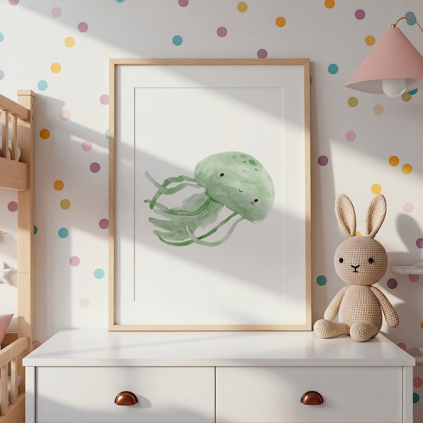 Poster Qualle grün A3 & A4