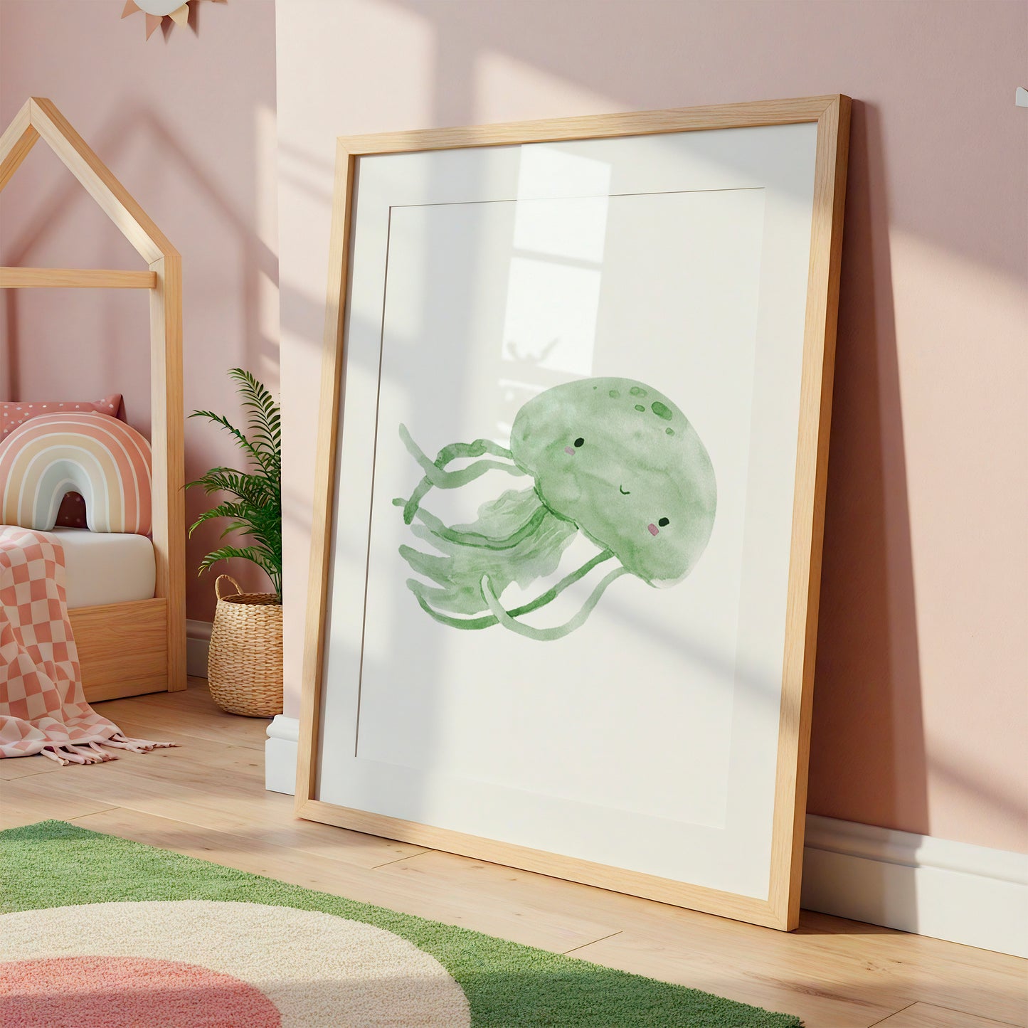 Poster Qualle grün A3 & A4