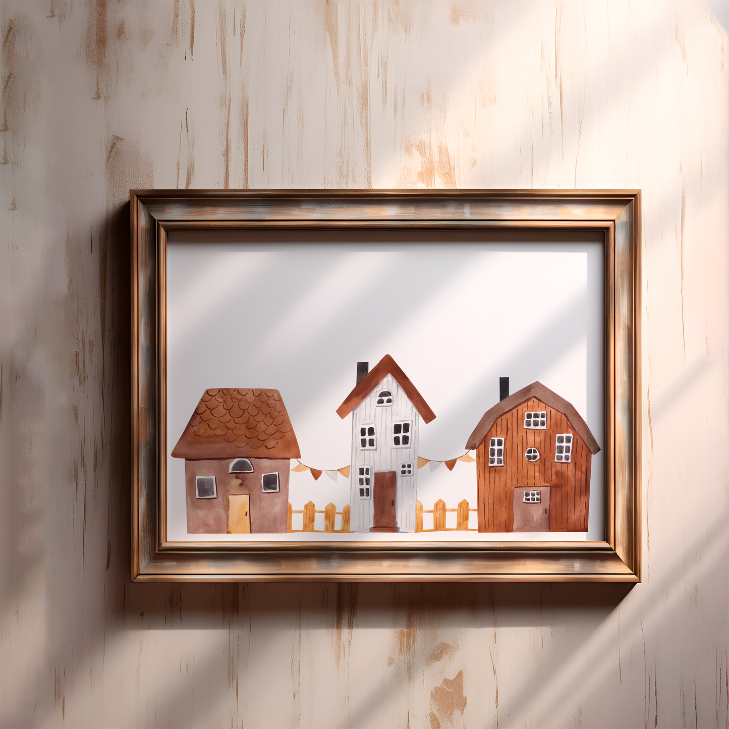 Poster Schwedenhäuser und Fahnen A4 & A3