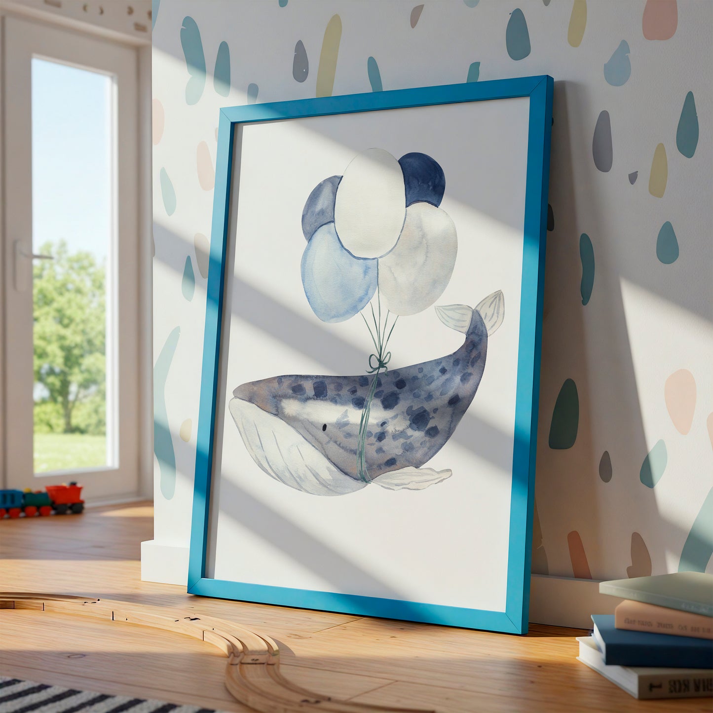 Poster Wal mit Ballons A4 & A3