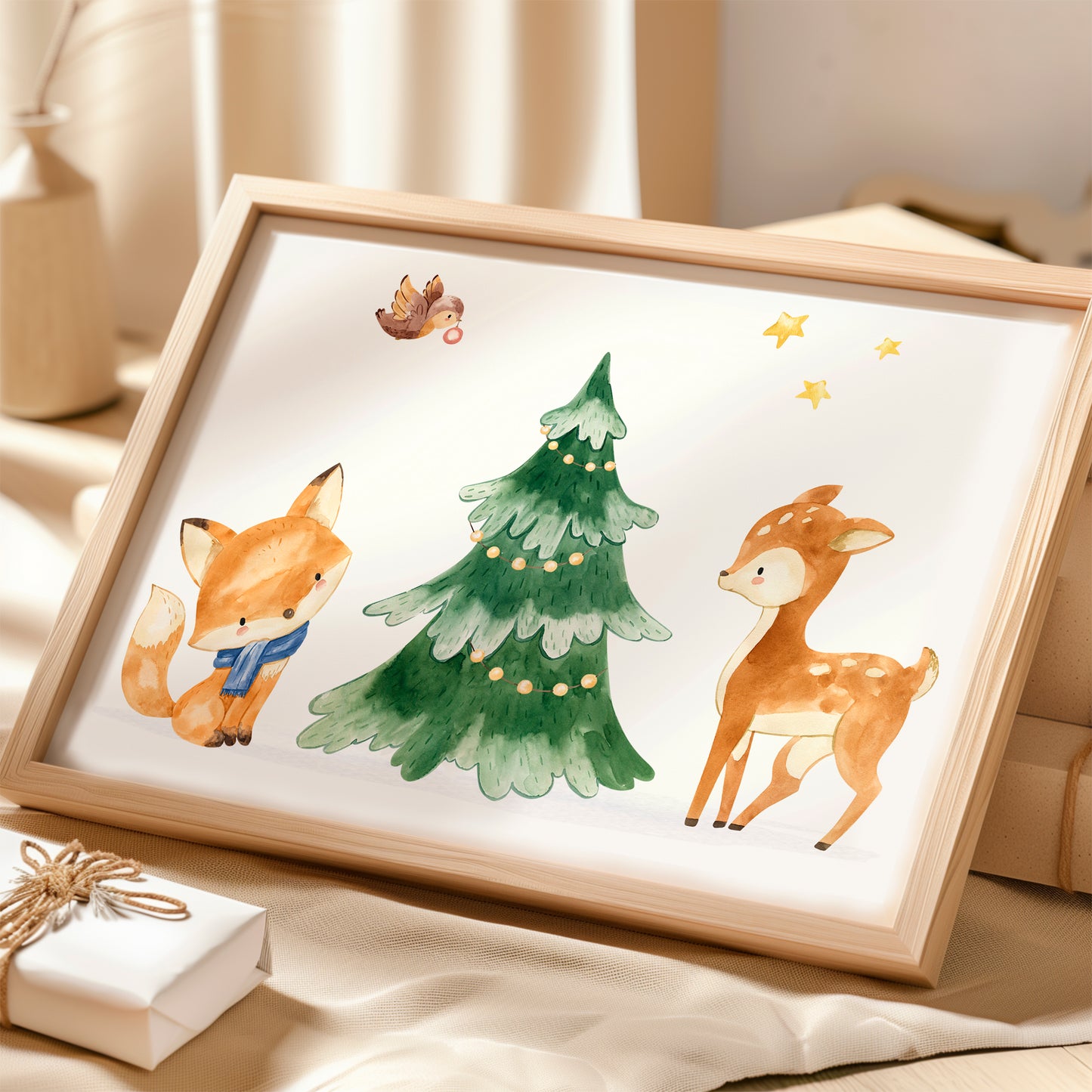 Weihnachtsposter Waldtiere A3, A4 & A5