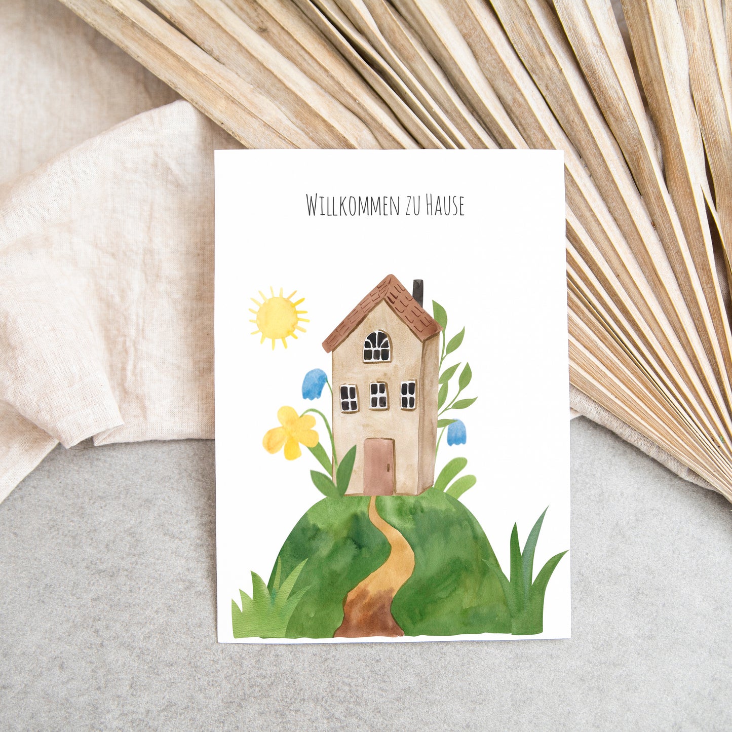 Karte Willkommen zu Hause A6
