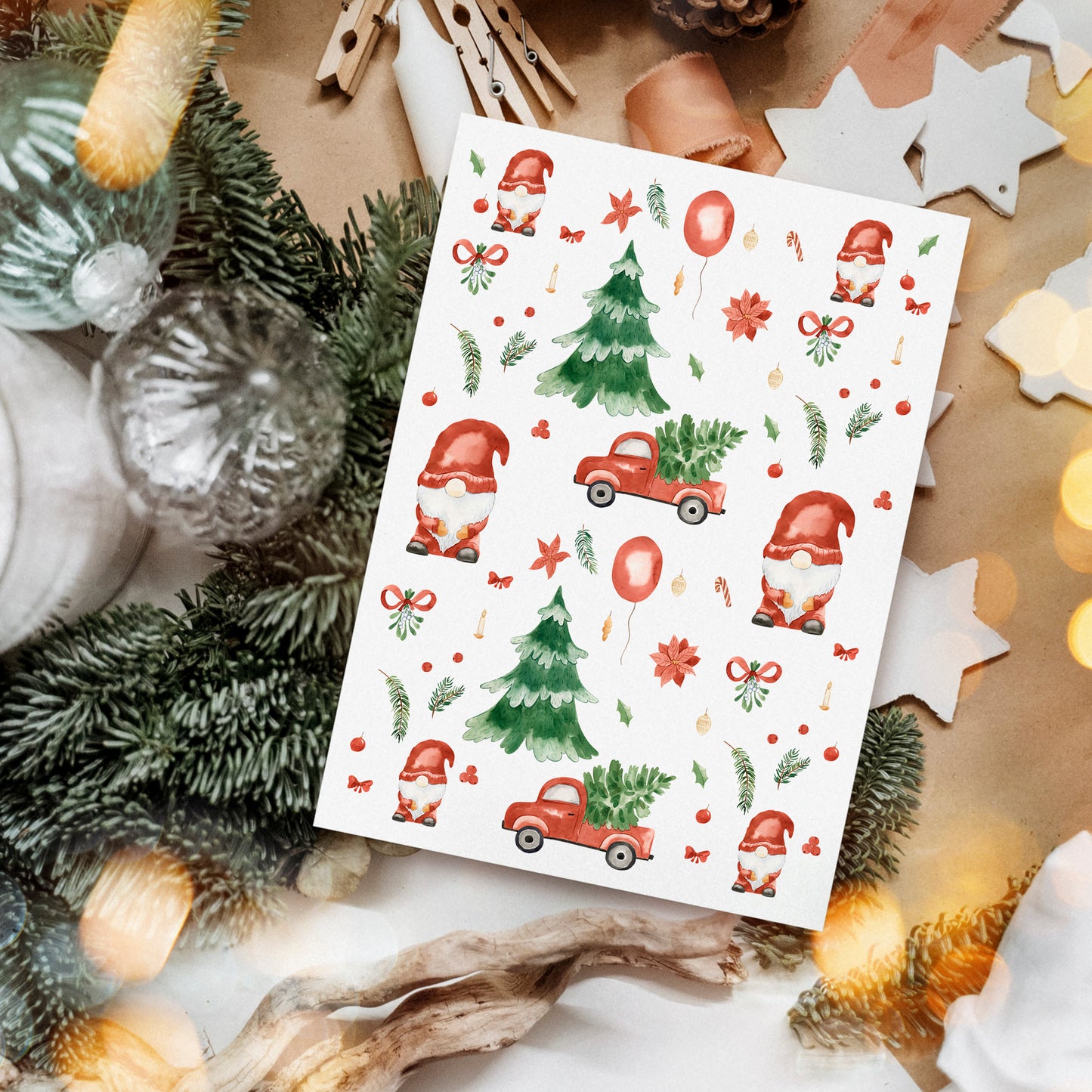 Weihnachtskarte Weihnachtsmuster A6