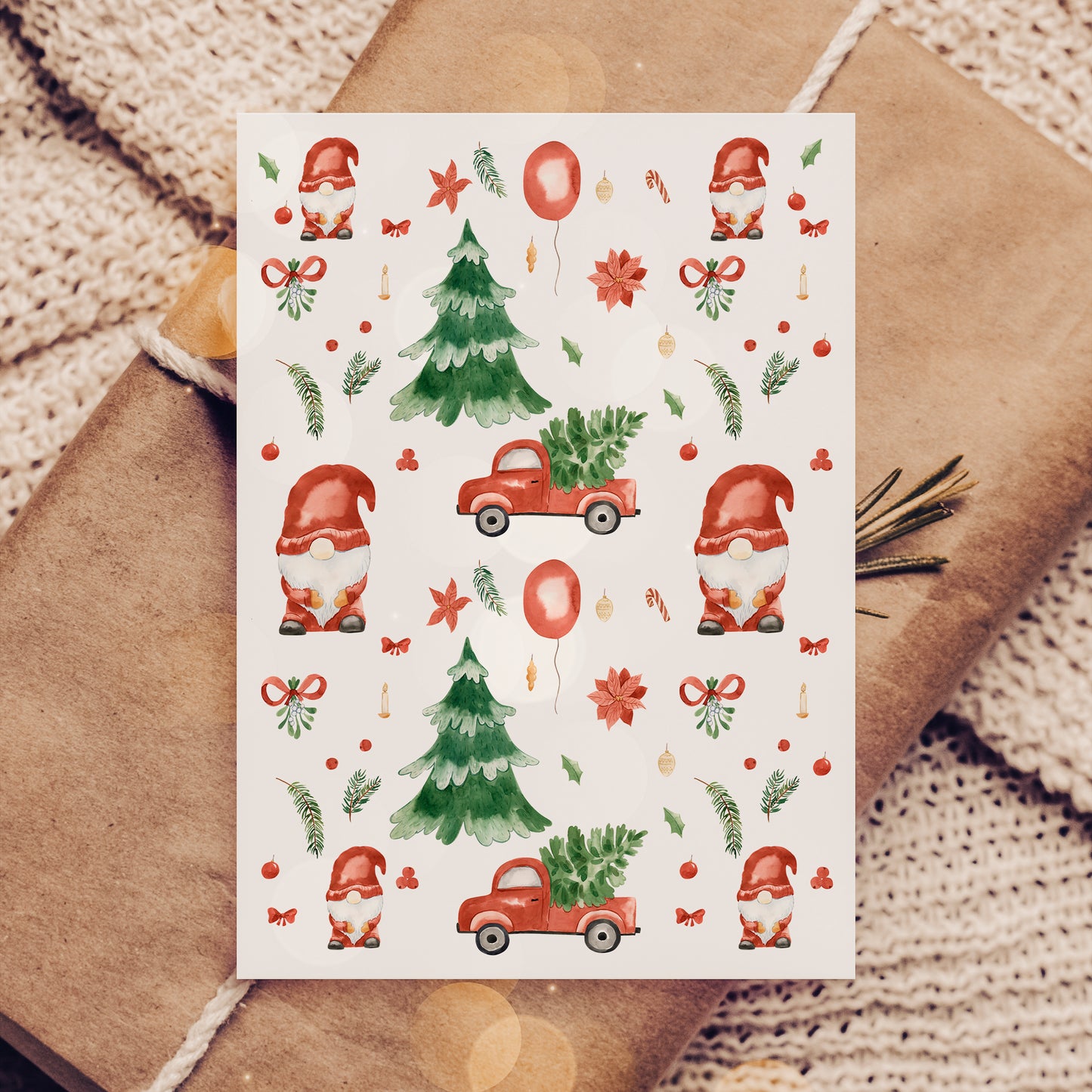 Weihnachtskarte Weihnachtsmuster A6