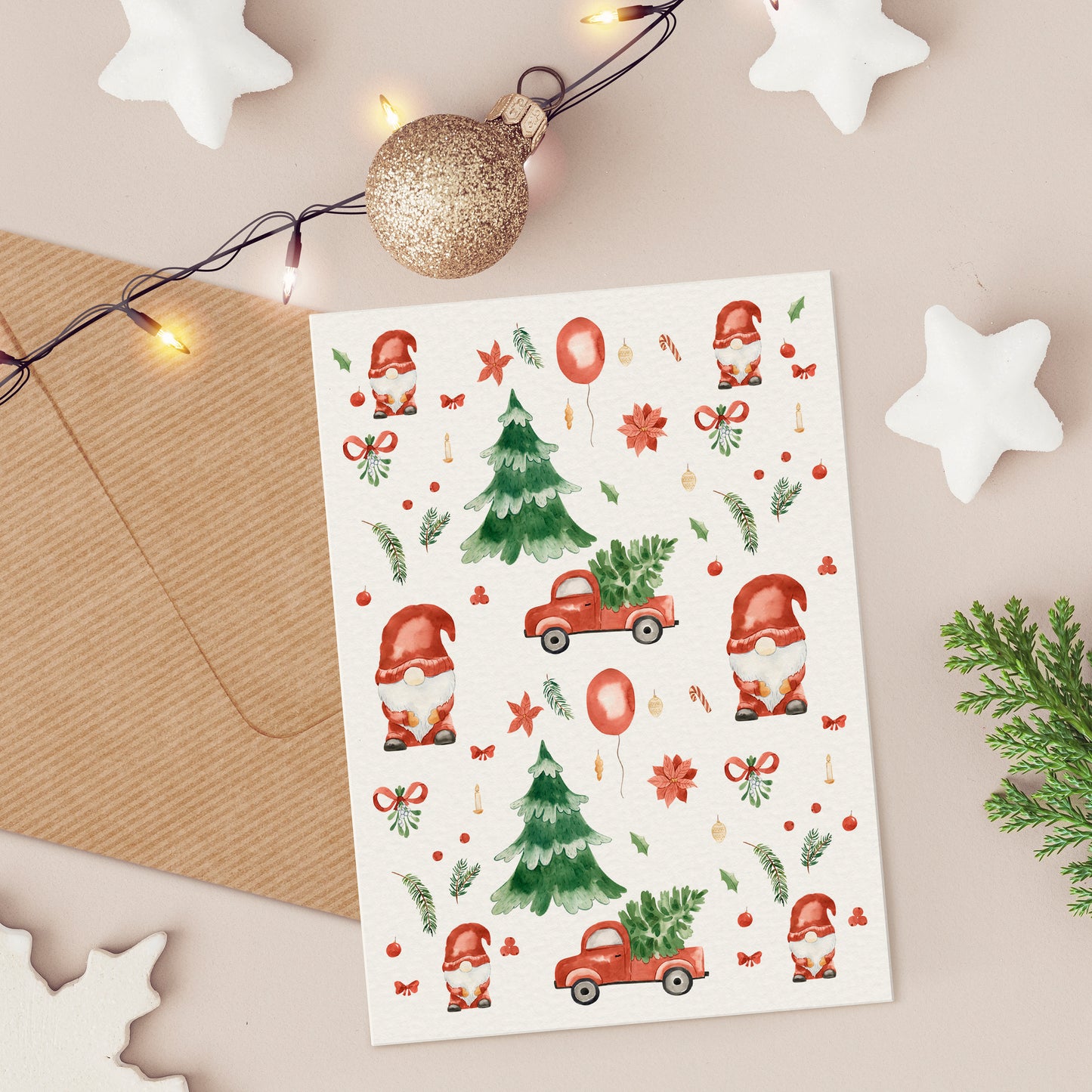 Weihnachtskarte Weihnachtsmuster A6