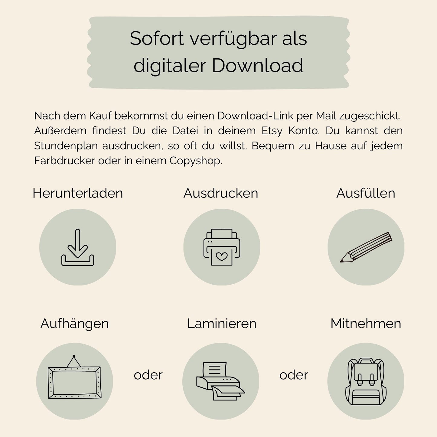 Stundenplan Meerjungfrau zum Ausdrucken A4, zeigt eine meerjungfrauen-illustration. Enthält PDF-Downloadinformationen, ideal zum Laminieren oder Einrahmen für wiederholte Nutzung.