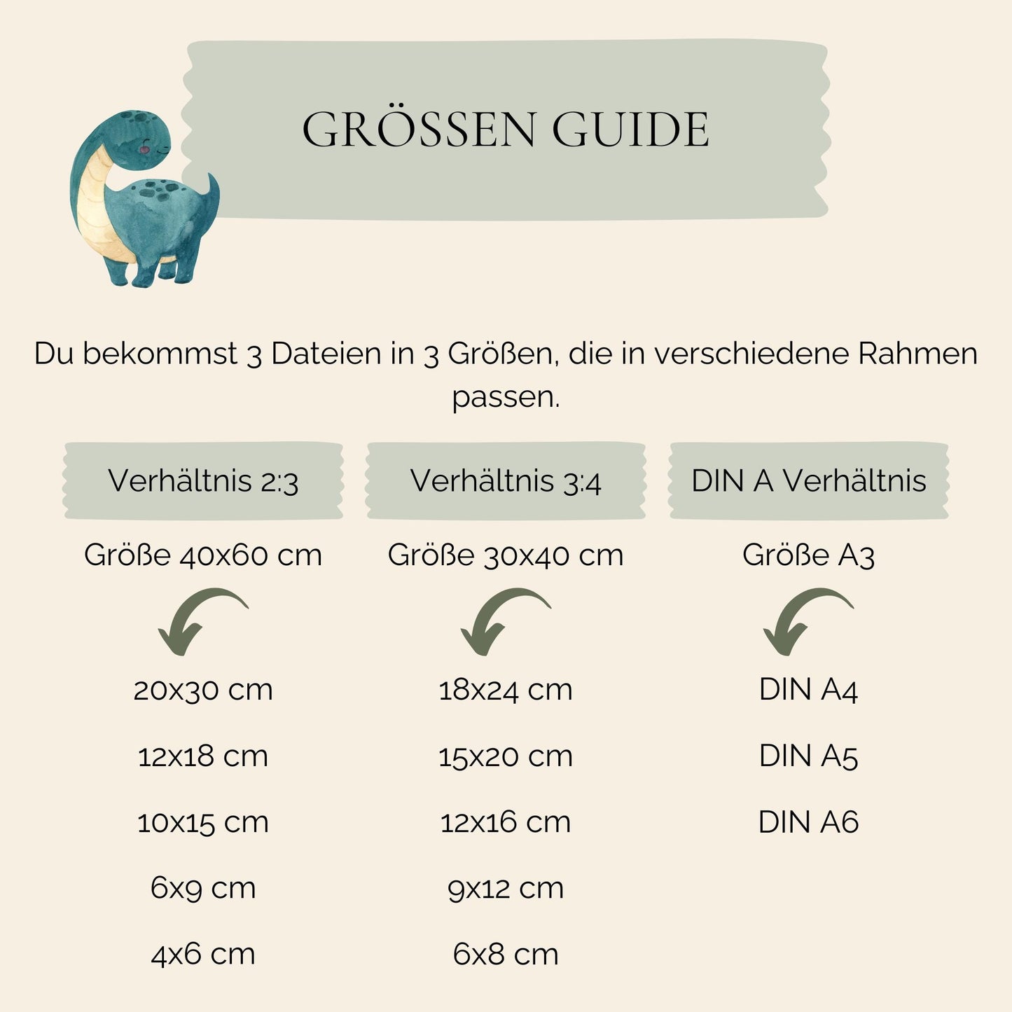 Poster Dinosaurier Hellgrün zum Ausdrucken, zeigt einen blauen Dinosaurier. Ideal als Kinderzimmerdeko, digitales Produkt in drei Größen verfügbar, sofortiger Download nach Kauf.