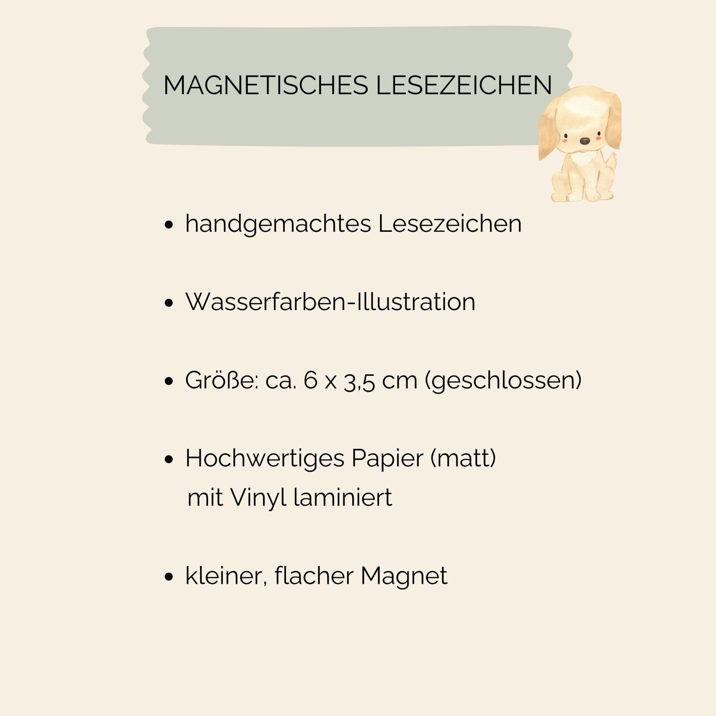Magnetisches Lesezeichen Golden Retriever