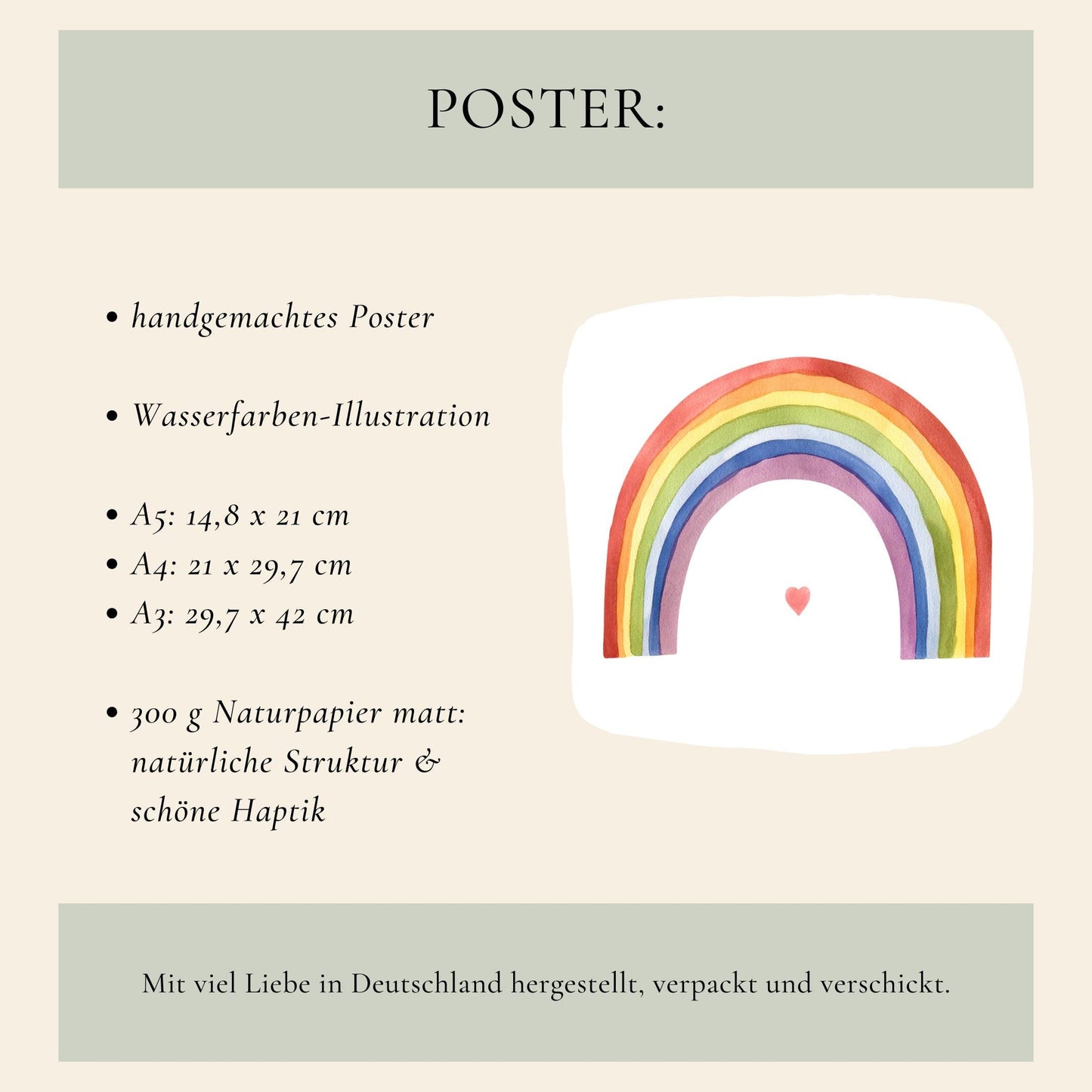 Poster Regenbogen A3, A4 & A5
