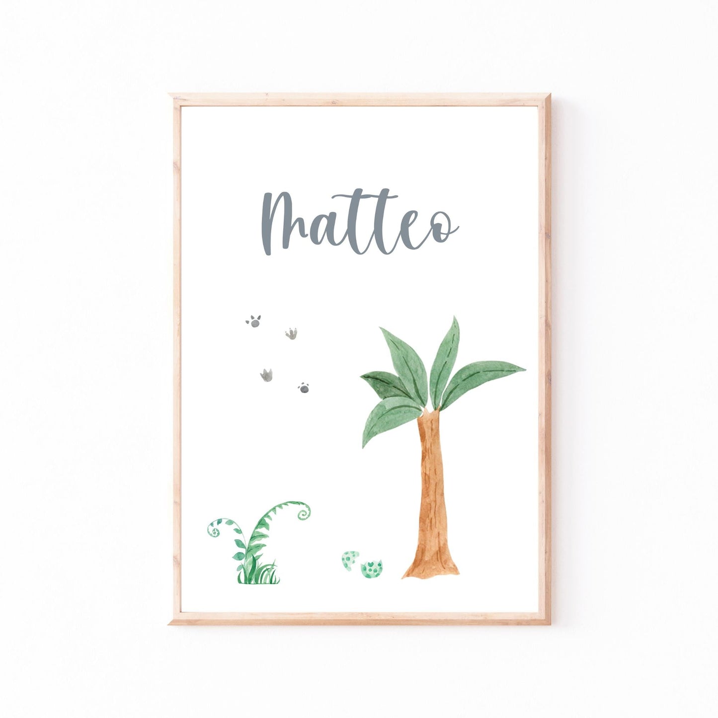 Namensposter personalisiert 3er Set: Dinosaurier A4 & A3