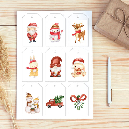 Geschenkanhänger für Kinder zu Weihnachten - kostenloser Download zum Ausdrucken