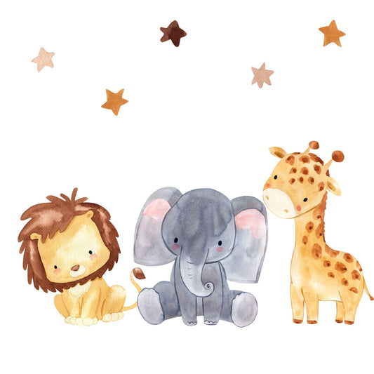 Drei Freunde auf Safari