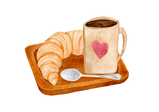 Sonnenstrahlen und Croissantkrümel