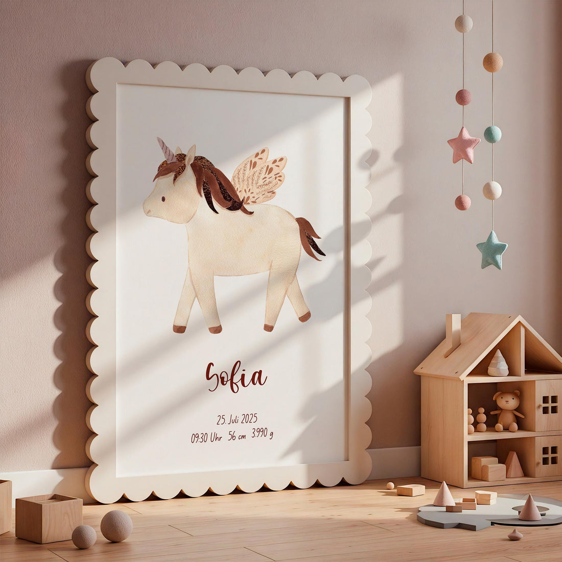 Persönliches Geschenk zur Geburt: Geburtsposter & Namensposter als Erinnerung für das Kinderzimmer