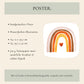Poster Regenbogen mit Herz A4 & A3