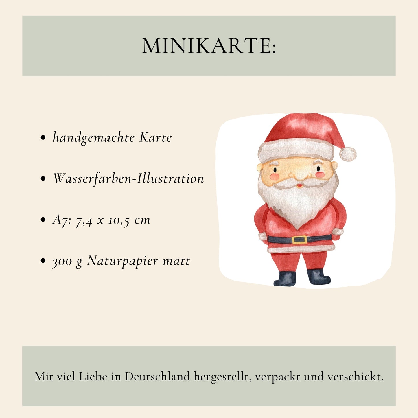Adventskarten mit Zahlen und Illustrationen A7