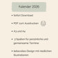 Paarkalender 2026 zum Ausdrucken A3 & A4, mit drei Spalten für Termine, sofortiger PDF-Download, liebevolle Illustrationen, inklusive Druckoptionen in A3 und A4.
