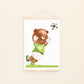 Posterset Fußball Affe, Bär, Giraffe A4 & A3