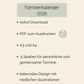 Familienkalender 2026 zum Ausdrucken, mit 5 Spalten für Termine, liebevoll illustriert. Sofortiger PDF-Download in A3 und A4 verfügbar.