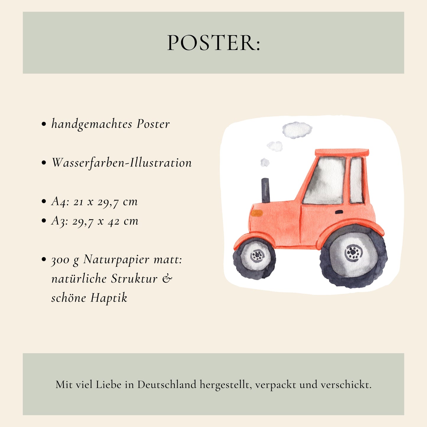 Poster Traktor A3 & A4