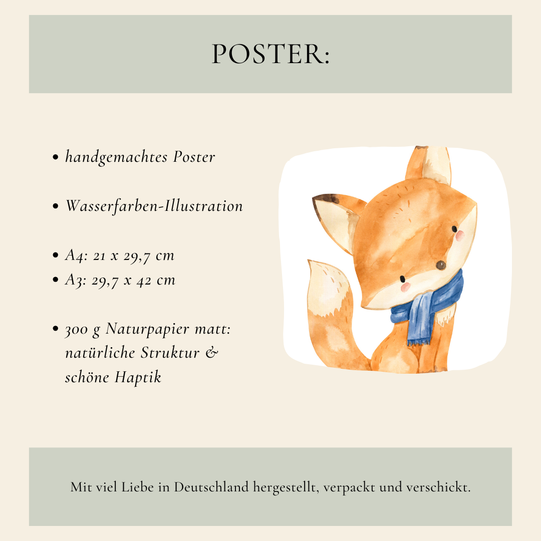 Poster Fuchs A5, A4 & A3