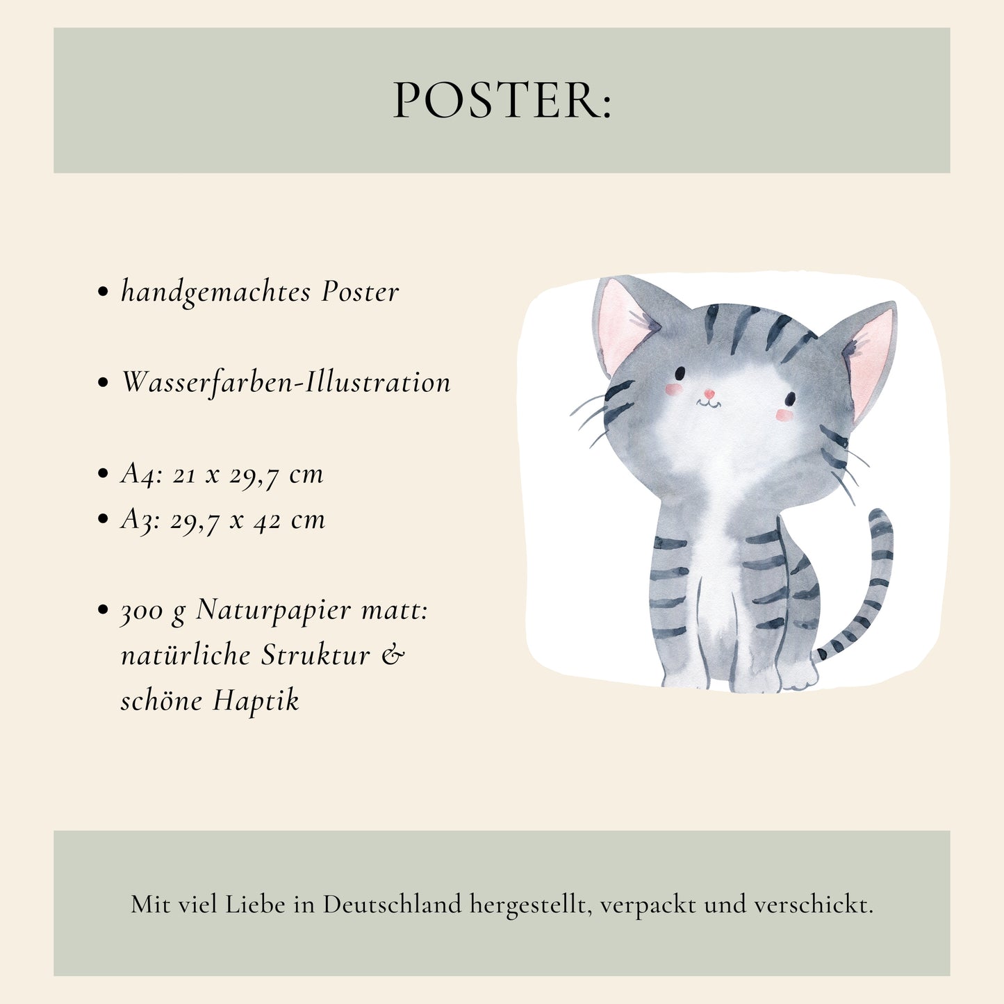 Poster Katze A3 & A4