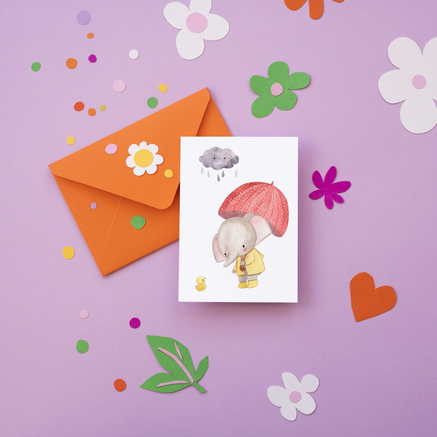 Karte Elefant und Entchen A6