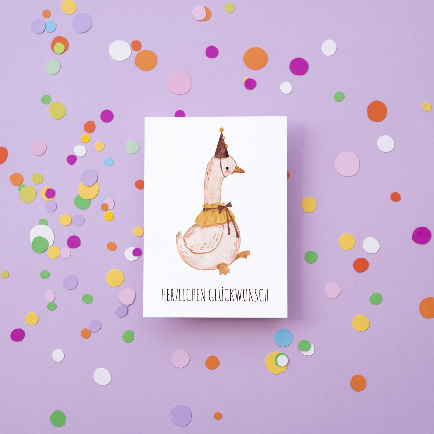 Karte Gans Herzlichen Glückwunsch A6