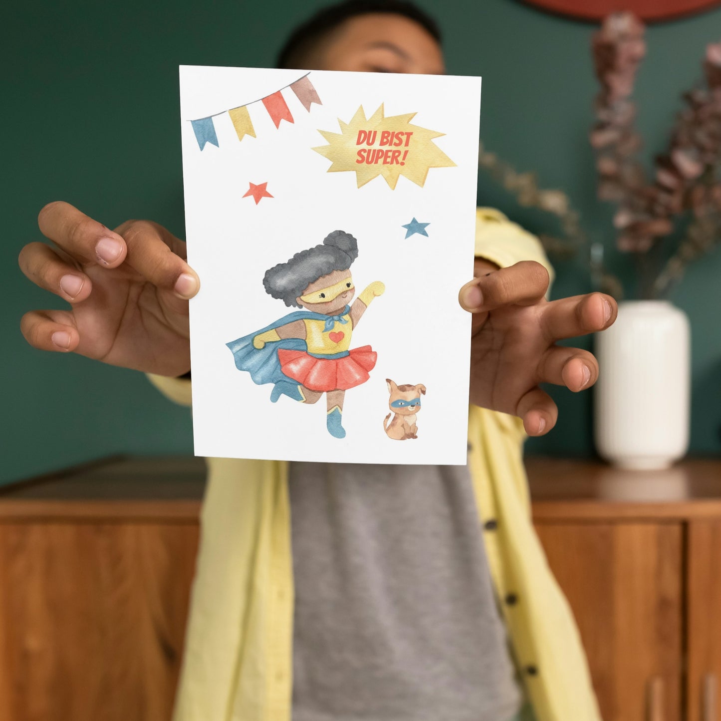 Karte Superheldin "Du bist super" A6